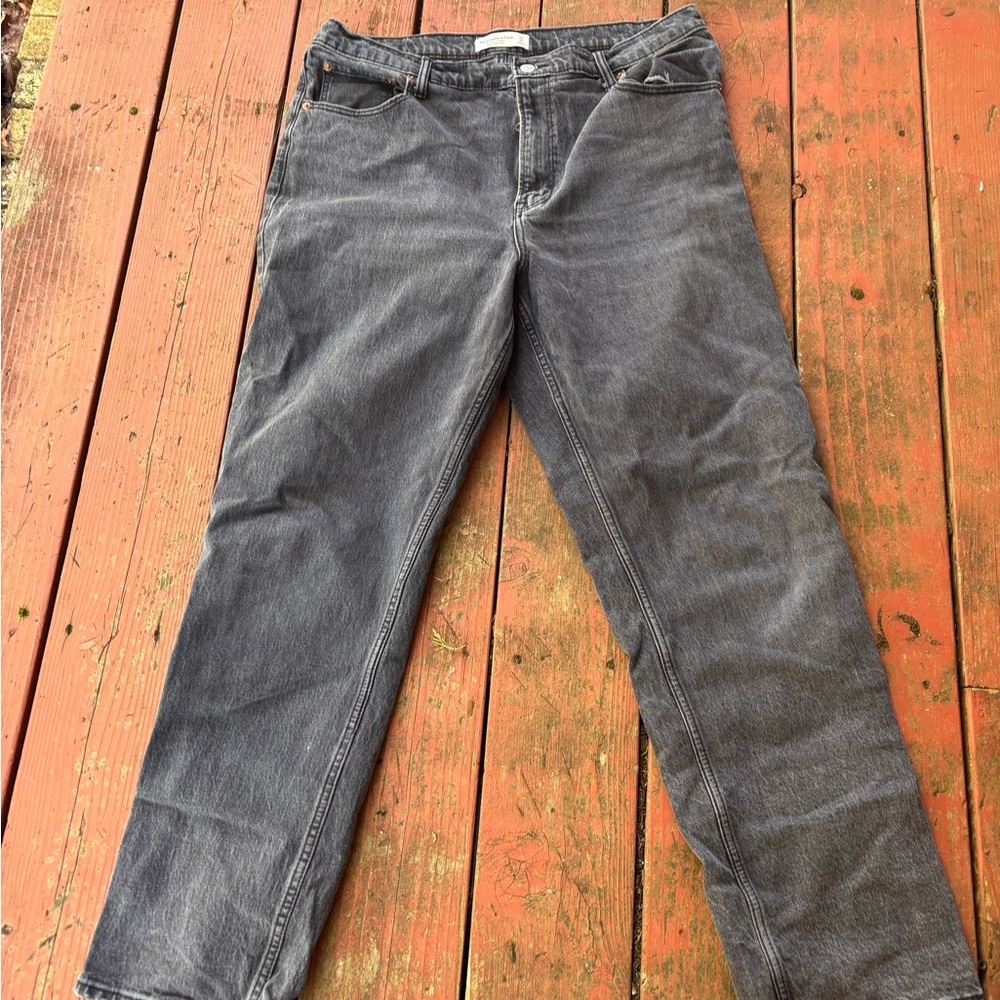 Abercrombie & Fitch Dark Gray Straight Jeans